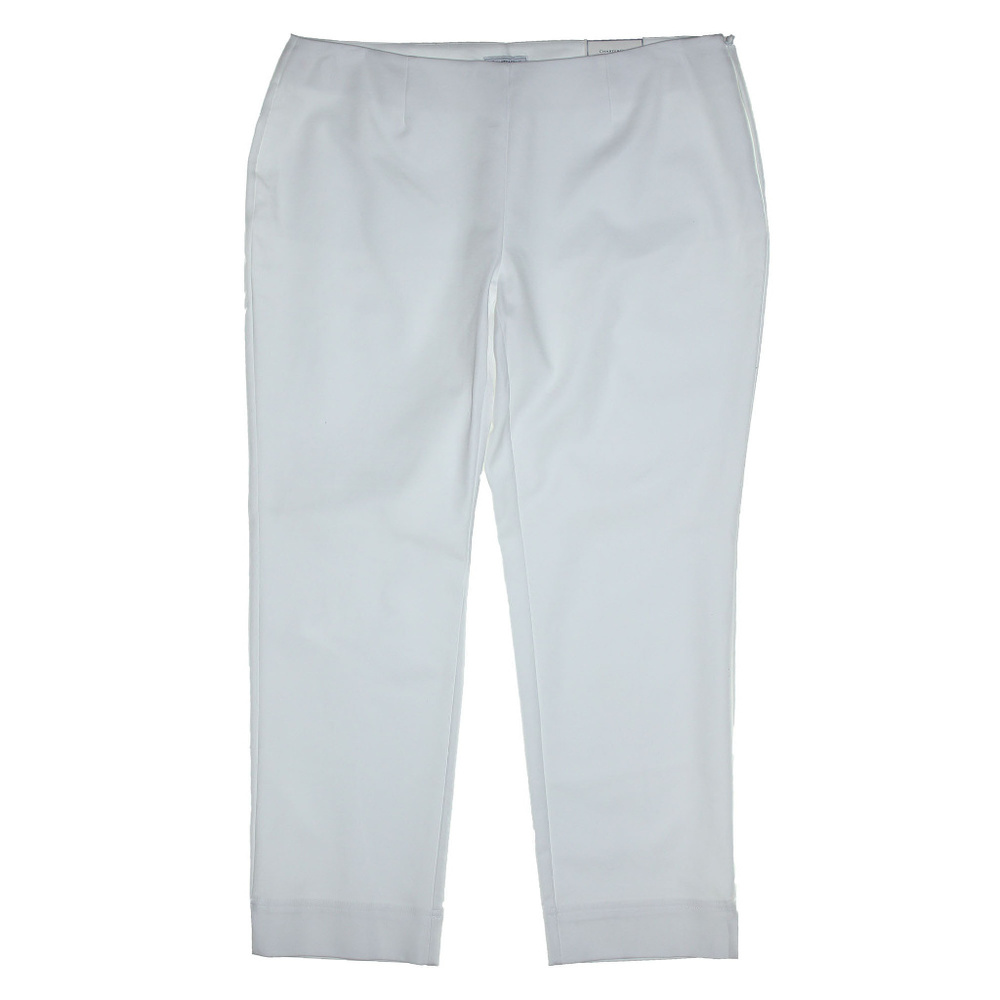 White Tummy Slimming Classic Fit Ankle Pants NEW w/ Tags Plus Sizes Charter Club